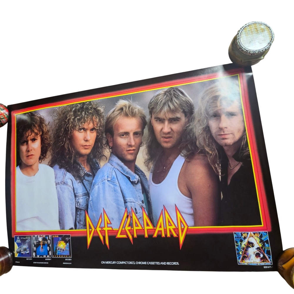 Def Leppard Hysteria Vintage 1987 Rock N' Roll Promo Poster 24x36 PolyGram